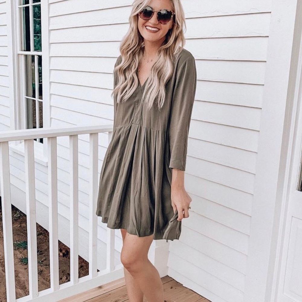 Olive swing dress
